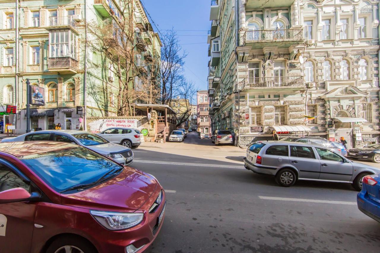 Роскошная Двухуровневая Квартира, Ул. Михайловская キエフ エクステリア 写真